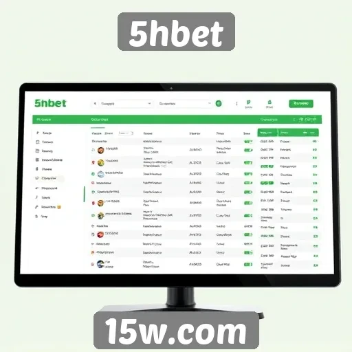 Avaliação da interface do usuário do 5hbet
